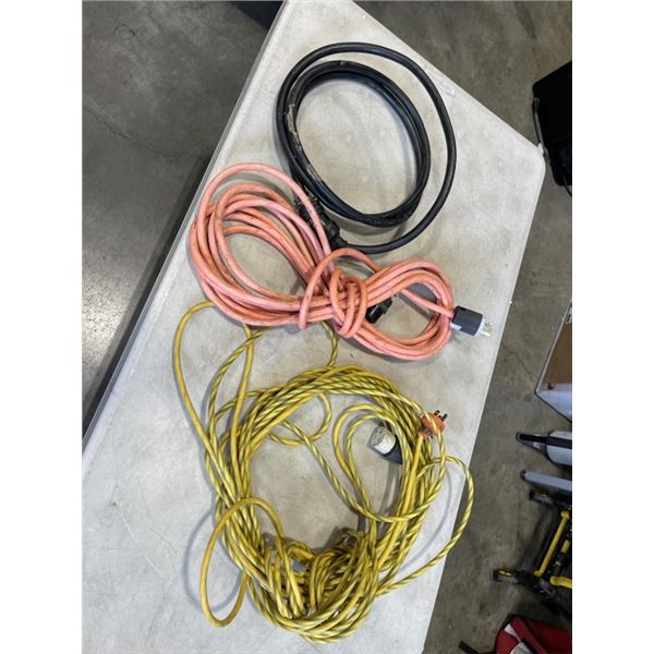 3 EXTENSION CORDS - 8', 30' AND 60'