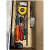 Image 5 : BOX OF ASSORTED TOOLS AND FIRST AID SUPPLIES