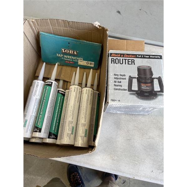 TREMCO ACCOUSTIC SEALANT AND BLACK AND DECKER ROUTER