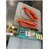 Image 1 : 2 EXTENSION CORDS AND WALL HOOK