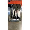 Image 1 : BIN OF AULUMINUM SHELVES AND WORK PLATFORM