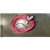 Image 1 : PINK HEAVY DURTY EXTENSION CORD WITH TRIPLE PLUG, APPROX 50FT