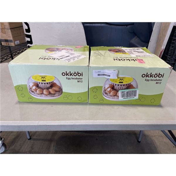 2 OKKOBI EGG INCUBATORS MODEL M12