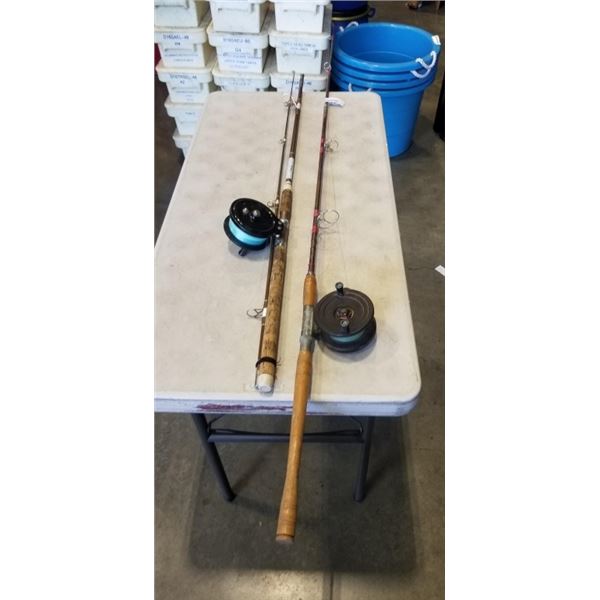2 VINTAGE FISHING RODS