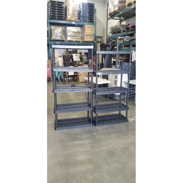 2 BLACK PLASTIC RACKS