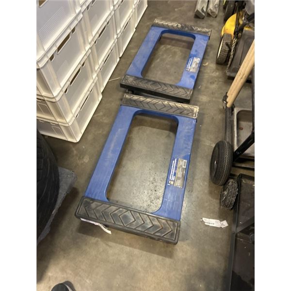 TWO 4 WHEEL DOLLIES