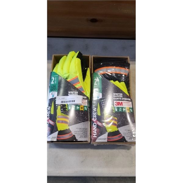 4 PAIRS SIZE EXTRA LARGE WINTER GLOVES