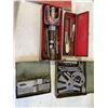 Image 1 : 4 ANTIQUE TINS OF TOOLS - PULLERS AND EASY OUTS