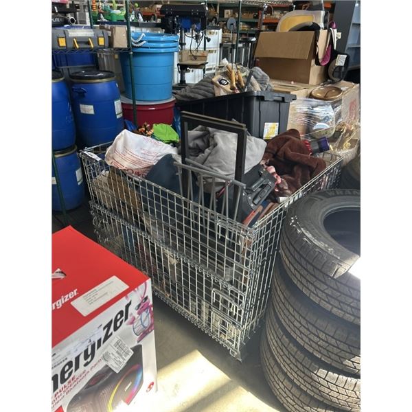 PALLET OF ASSORTED GOODS, CONTENTS OF REPOSESSSED VEHICLES, BIN NOT INCLUDED