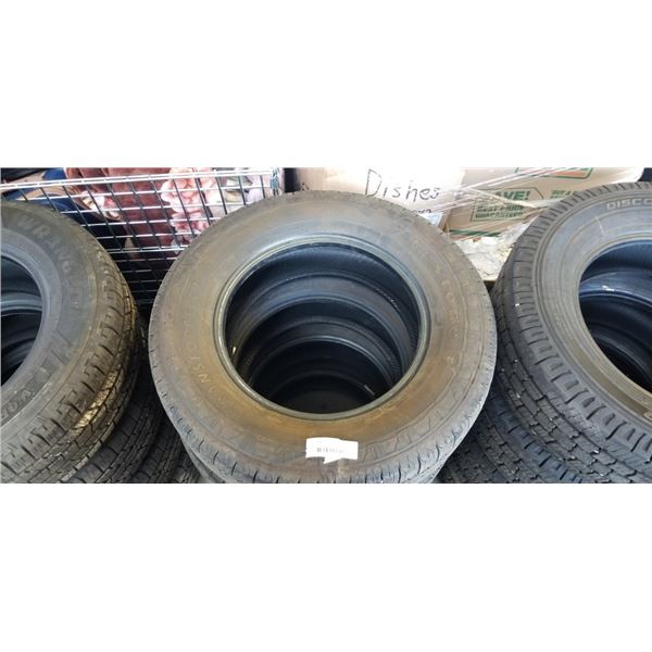 NEW SET OF 4 FIRESTONE TRANSFORCE CV 235/65/R16C TIRES, SEE PICTURES FOR TREAD DEPTH, GOOD USEABLE T