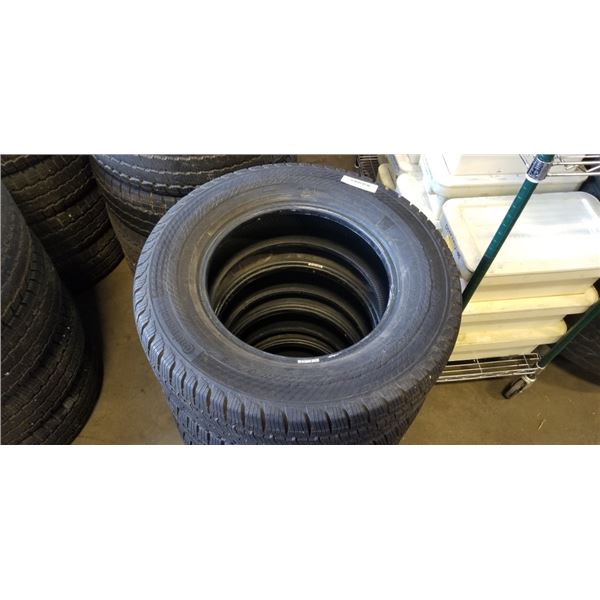 SET OF 4 CONTINENTAL VAN CONTACT A/S M+S 235/65/R16 TIRES, GOOD USEABLE TIRES, SEE PICTURES FOR TREA