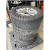 Image 2 : SET OF 4 FORD F350 8 BOLT 20" RIMS WITH NITTO RIDGE GRAPPLER RUBBER NEEDS REPLACEMENT