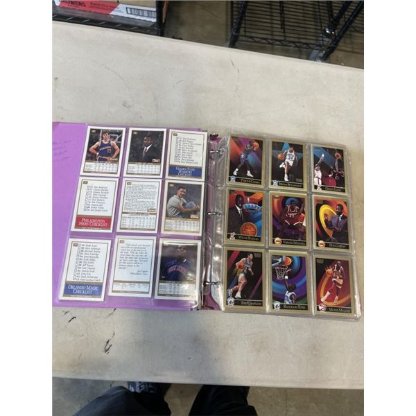 BINDER OF ASSORTED BASKETBALL CARDS MOSTLY 90'S