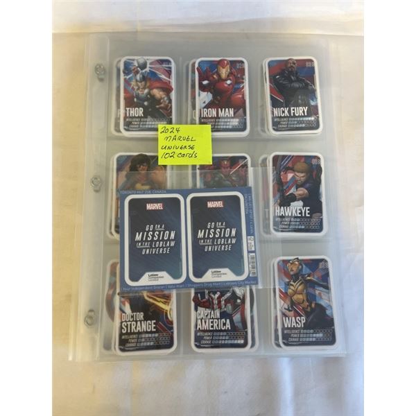 2024 MARVEL UNIVERSE 102 CARDS