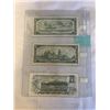 Image 2 : LAST 3 ISSUES OF CANADIAN $1 BILL, 1954, 1967, 1973 LAST ISSUES