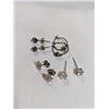 Image 2 : 4 PAIRS OF STERLING SILVER EARRINGS