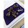 Image 3 : 5 PAIRS OF VINTAGE SCREN ON EARRINGS, ONE MARKED STERLING, GF AND DESIGNER LOGO