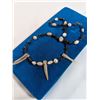 Image 1 : GENUINE PEARLS AND MOTHER OF PEARL BEADS CHOKER NECKLACE