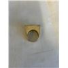 Image 2 : GOLD TONE RING W/ LARGE GREEN STONE