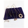 Image 1 : GOLD VERMEIL 925 STERLING SILVER CHAIN AND PENDANT NECKLACE W/ SWAROVSKI SIGNED SWAN NECKLACE