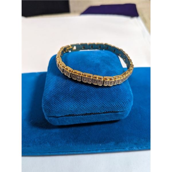 SOLID TWO TONE LINKS BRACELET