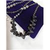 Image 3 : VINTAGE DOUBLE LENGTH SILVER W/ GENUINE MOONSTONES BEADS AND BLACK PEARLS NECKLACE, AND BLACK CORAL 