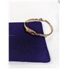 Image 2 : GOLD PLATED W/ STONES BANGLE BRACELET, SELF ADJUSTIBLE LENGTH