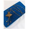 Image 1 : VINTAGE RHINESTONES NECKLACE W/ TASSELS