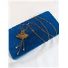 Image 2 : VINTAGE RHINESTONES NECKLACE W/ TASSELS