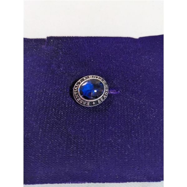 VINTAGE SILVER W/ BLUE STONES ESSENTIAL 7 LEADERS CLUB BROOCH