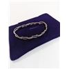 Image 2 : 925 STERLING SILVER LINKS W/ TINY STONES BRACELET, MARKED 925