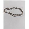 Image 3 : 925 STERLING SILVER LINKS W/ TINY STONES BRACELET, MARKED 925