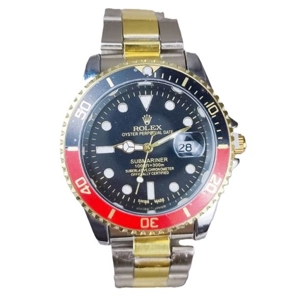 ROLEX SUBMARINER BLACK DIAL, BLACK RED BEZEL - UNAUTHENTIC