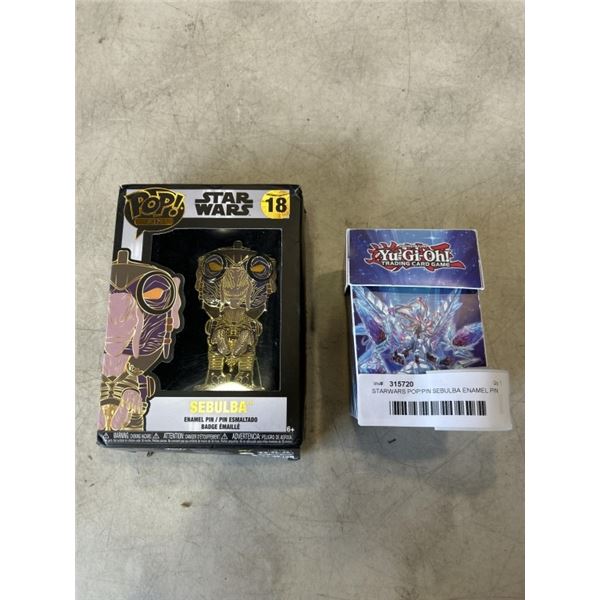STARWARS POP!PIN SEBULBA ENAMEL PIN AND VARIOUS POKEMON/MAGIC/YUGIOH/BASKETBALL CARDS