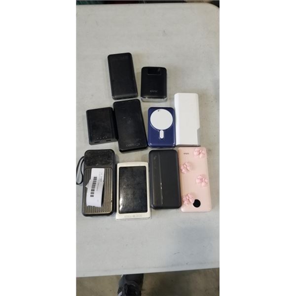 10 ASSORTED POWER BANKS
