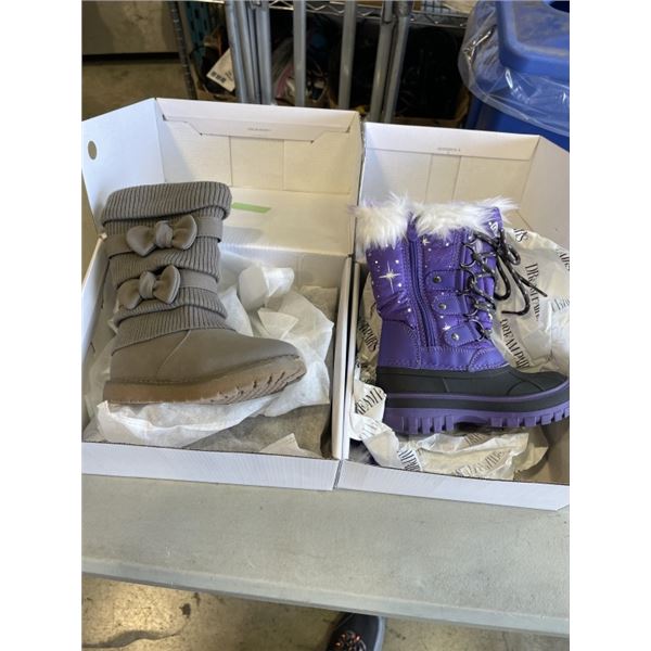 2 PAIRS BRAND NEW GIRLS BOOTS SIZE 9 AND 11