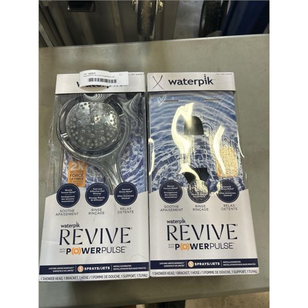 2 WATERPIK REVIVE POWERPULSE SHOWER HEADS
