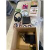 Image 1 : 2 PS5 HEADSETS, NO ACCESSORIES, AND ASSORTED CD'S ADULT MOVIES, ETC