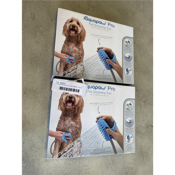 2 AQUAPAW PRO PET GROOMING TOOLS