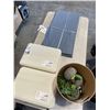 Image 1 : 2 SETS OF IKEA STORAGE METAL BINS AND ASSORTED DECOR INCLUDING FABRIC STORAGE BINS