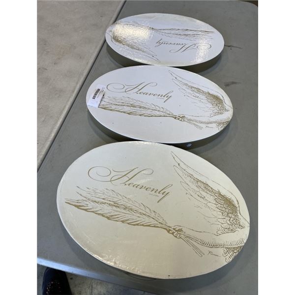 3 HEAVENLY SERVING PLATTERS - RETAIL $50 EACH