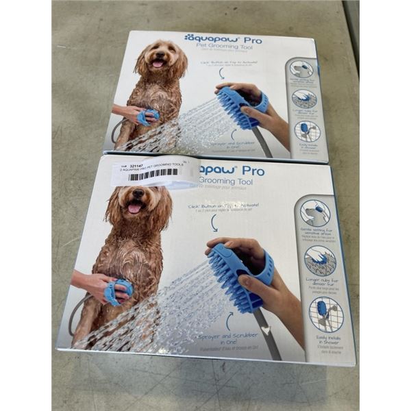 2 AQUAPAW PRO PET GROOMING TOOLS