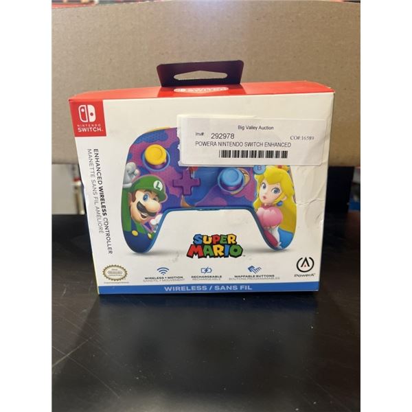 POWERA NINTENDO SWITCH ENHANCED WIRELESS CONTROLLER - TESTED WORKING