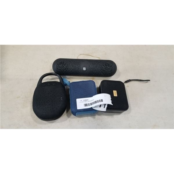 4 PORTABLE SPEAKERS