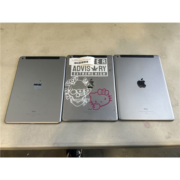 3 IPADS. ALL ARE MODEL A1954. CONDITION UNKNOWN
