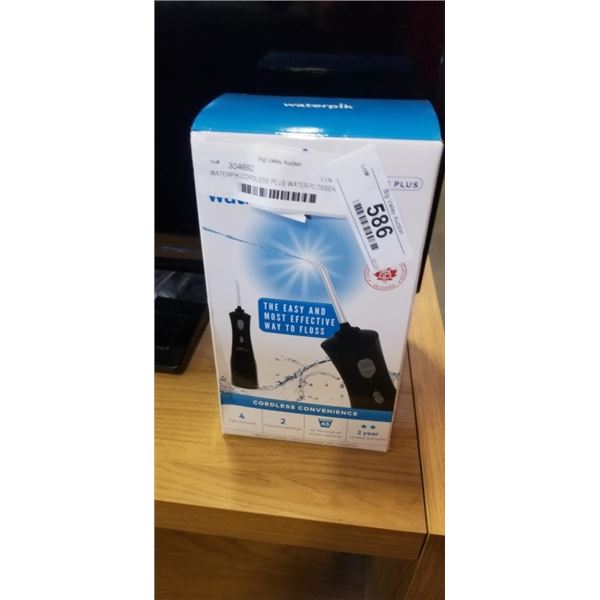 WATERPIK CORDLESS PLUS WATER FLOSSER, BLACK/ SATIN SILVER - TESTED WORKING, RETAIL $74