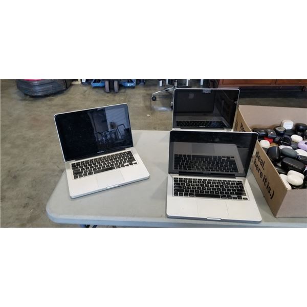3 APPLE MACBOOK PRO. MODEL A1278. CONDITION UNKNOWN