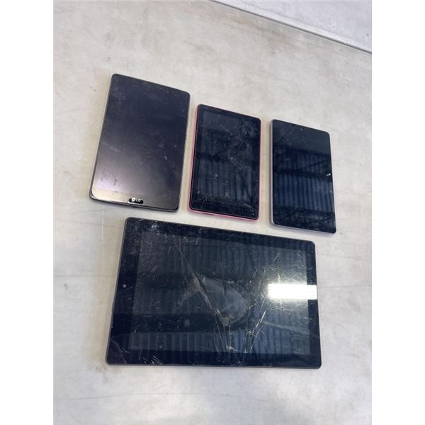 2 RCA TABLETS, 1 NEXUS TABLET, AND 1 LG TABLET. CONDITIONS UNKNOWN