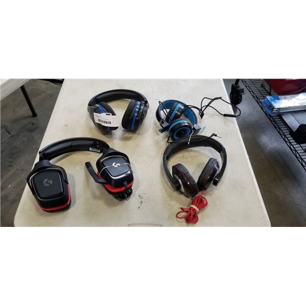 4 PAIRS OF GAMING HEADPHONES