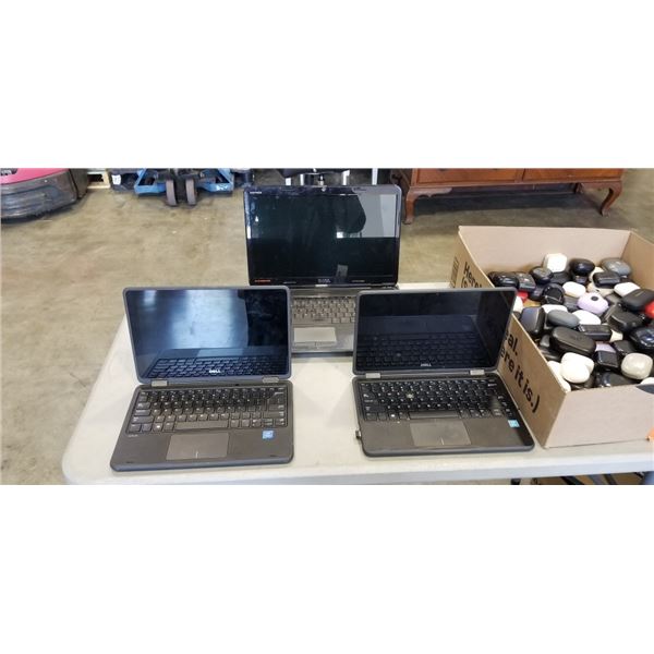 3 DELL LAPTOPS INCLUDING LATITUDE 3190 2-IN-1. CONDITIONS UNKNOWN